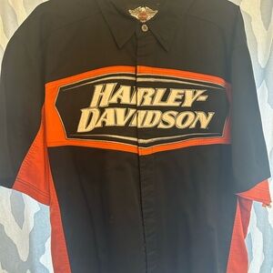 Harley Davidson short sleeve dress shirt